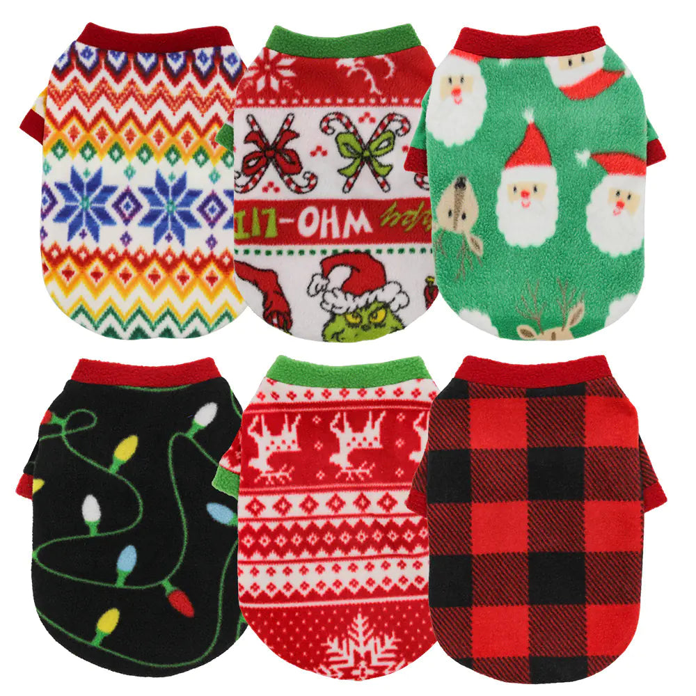 Christmas Dog Sweater π | Warm Fleece Holiday Outfit for Small & Large Breeds