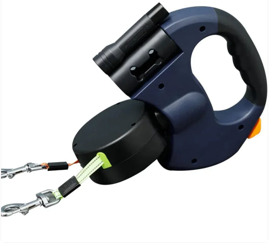 Dual Retractable Dog Leash 🐾 | Walk Two Dogs with One Tangle-Free Leash