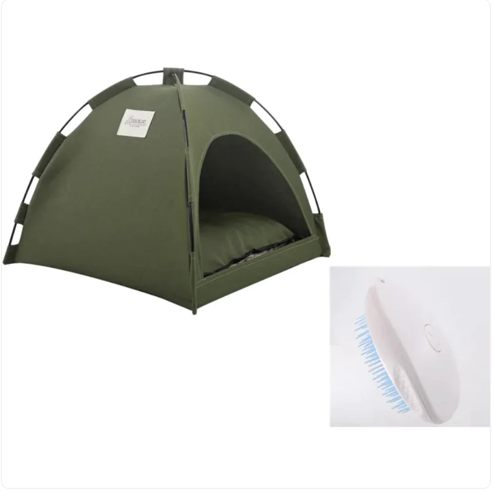 🏕️ Pet Tent with Cooling Mat | Cozy, Portable & Breathable Shelter for Pets