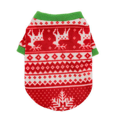 Christmas Dog Sweater 🎄 | Warm Fleece Holiday Outfit for Small & Large Breeds