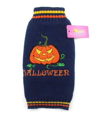 Halloween Dog Sweater 🎃 | Cozy Pumpkin, Skull & Skeleton Designs for Fall