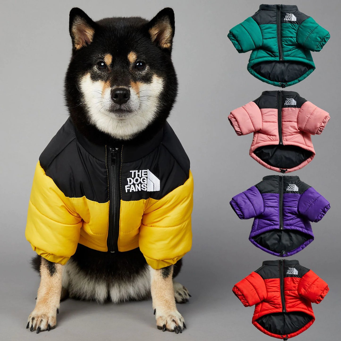 🧥🐾 Fashion Warm Waterproof Dog Padded Jacket – Stylish Winter Raincoat for Pets