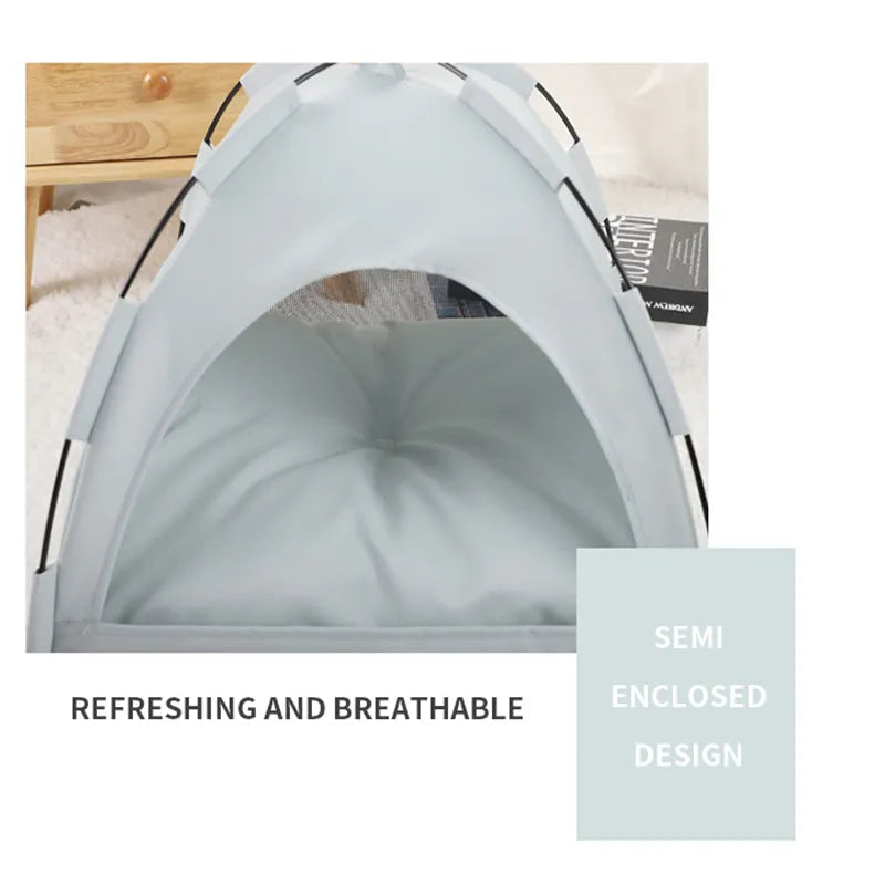🏕️ Pet Tent with Cooling Mat | Cozy, Portable & Breathable Shelter for Pets