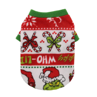 Christmas Dog Sweater 🎄 | Warm Fleece Holiday Outfit for Small & Large Breeds