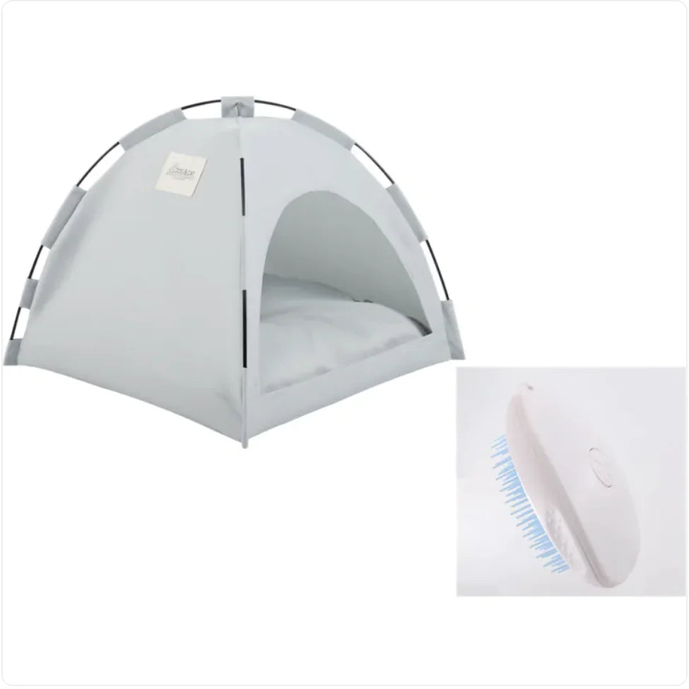 🏕️ Pet Tent with Cooling Mat | Cozy, Portable & Breathable Shelter for Pets