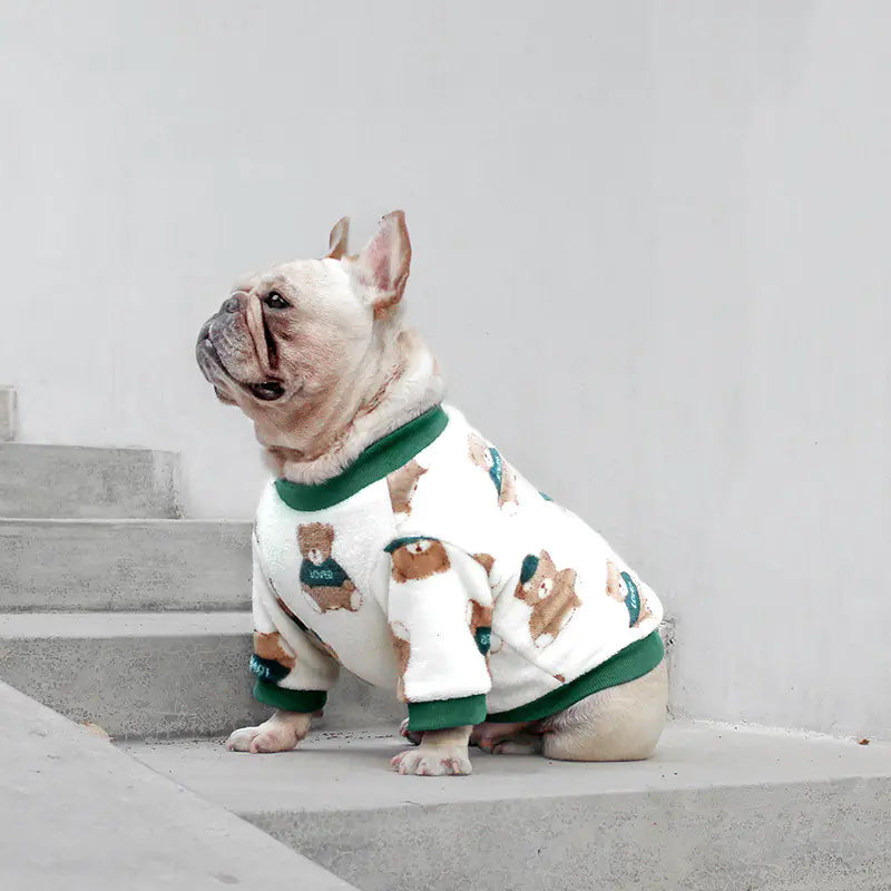 Corgi Winter Pajamas 🐾 - French Style Dog Clothes for Small & Large Breeds