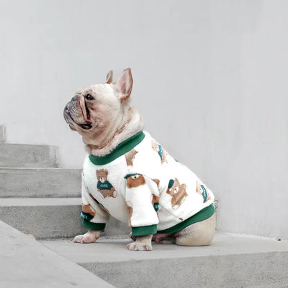 Corgi Winter Pajamas 🐾 - French Style Dog Clothes for Small & Large Breeds