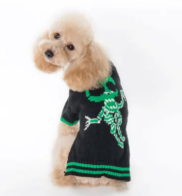 Halloween Dog Sweater 🎃 | Cozy Pumpkin, Skull & Skeleton Designs for Fall